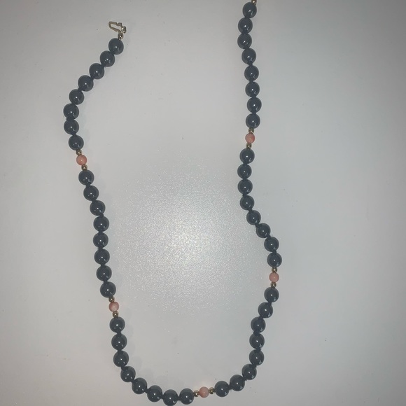 Hematite and Rose Quartz Necklace - Picture 2 of 6
